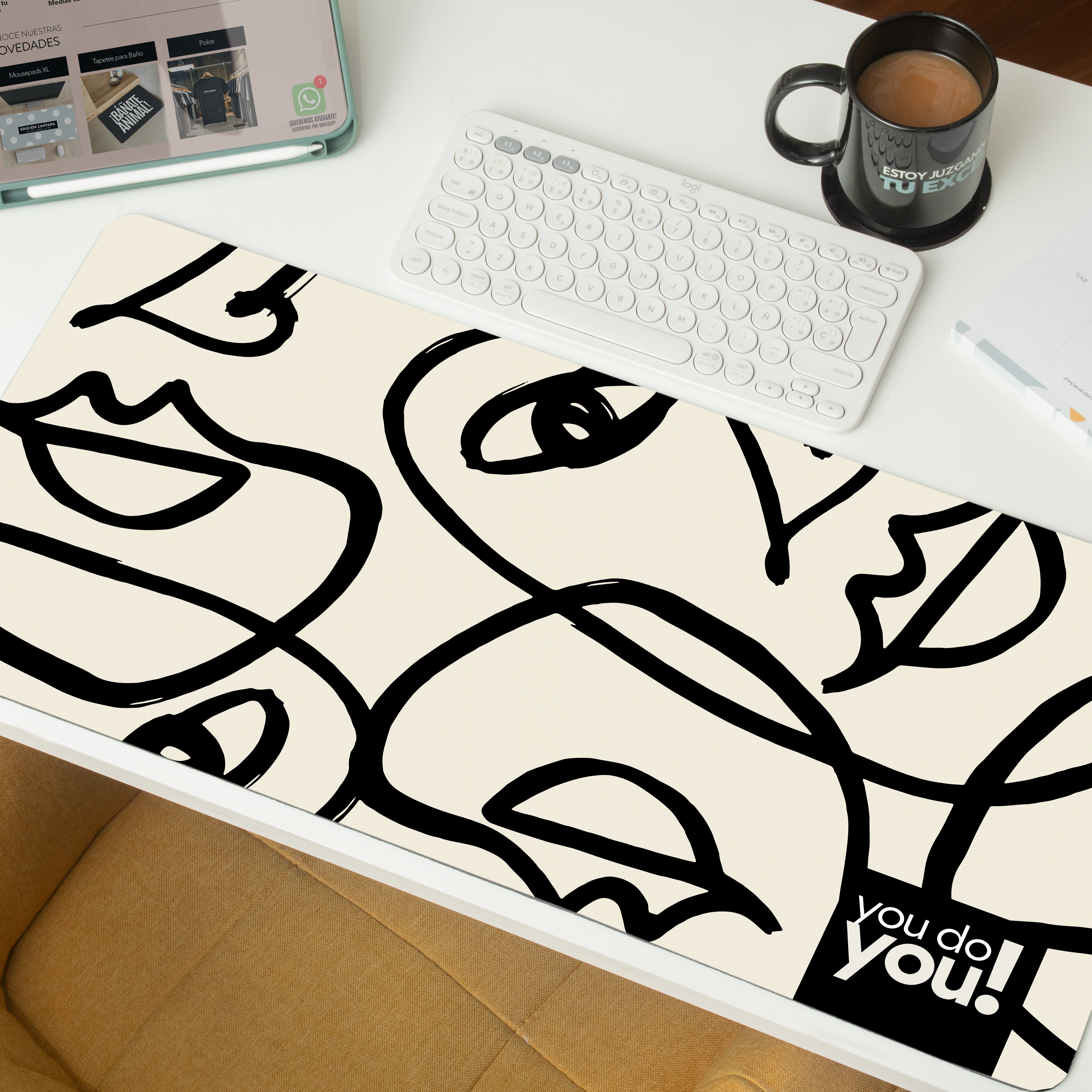 Mousepad ExtraLarge You do you! (Fondo Beige)