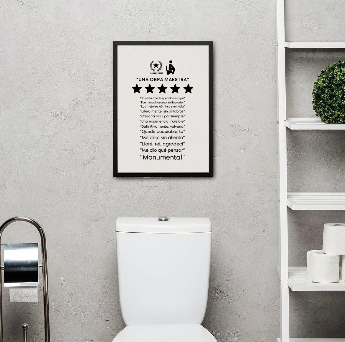 Cuadro de Baño "Una Obra Maestra"