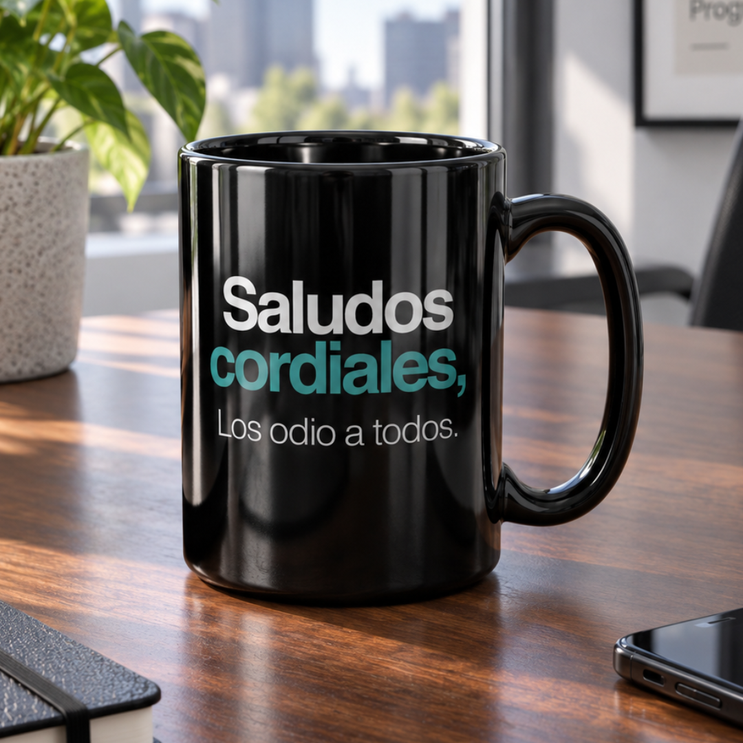 Taza Trabajo Saludos cordiales