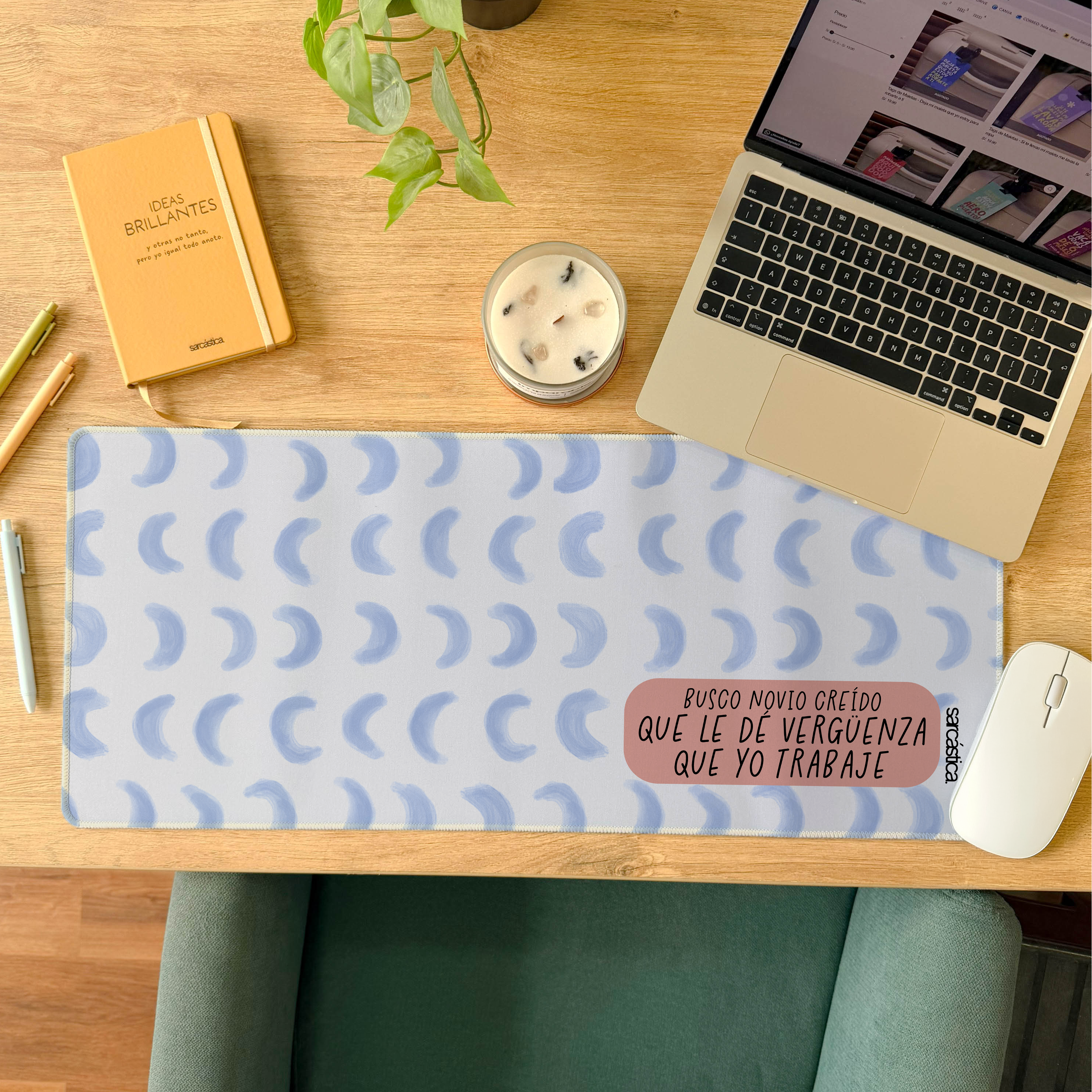 Mousepad ExtraLarge - Busco novio creído que le dé vergüenza que yo trabaje
