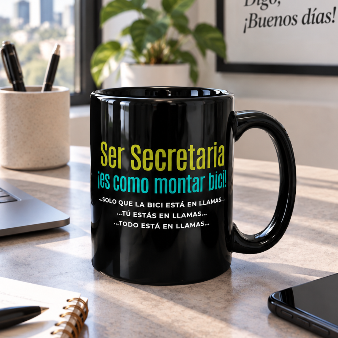 Taza Ser secretaria ¡es como montar bici!