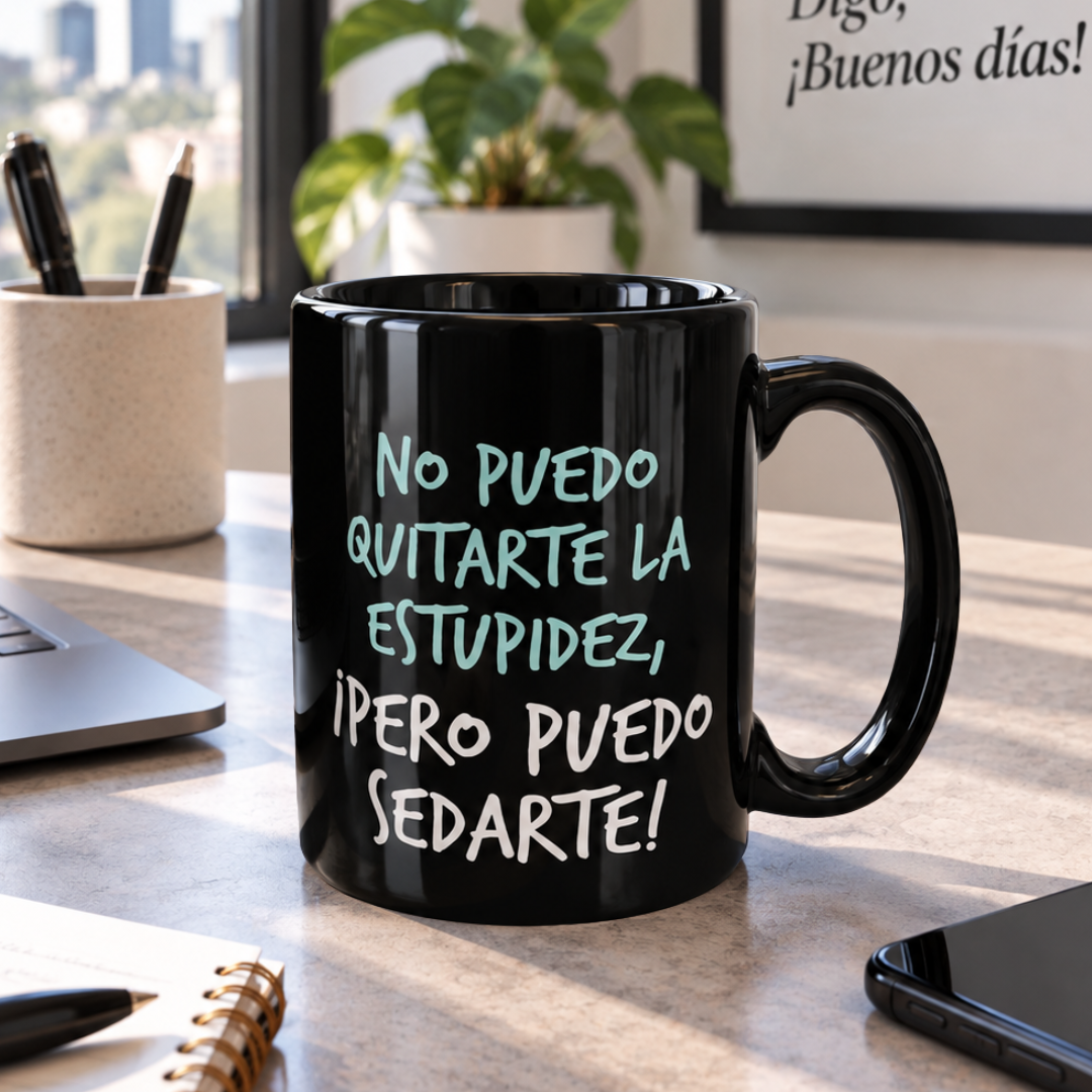 Taza Salud No puedo quitarte la estupidez, ¡pero puedo sedarte!