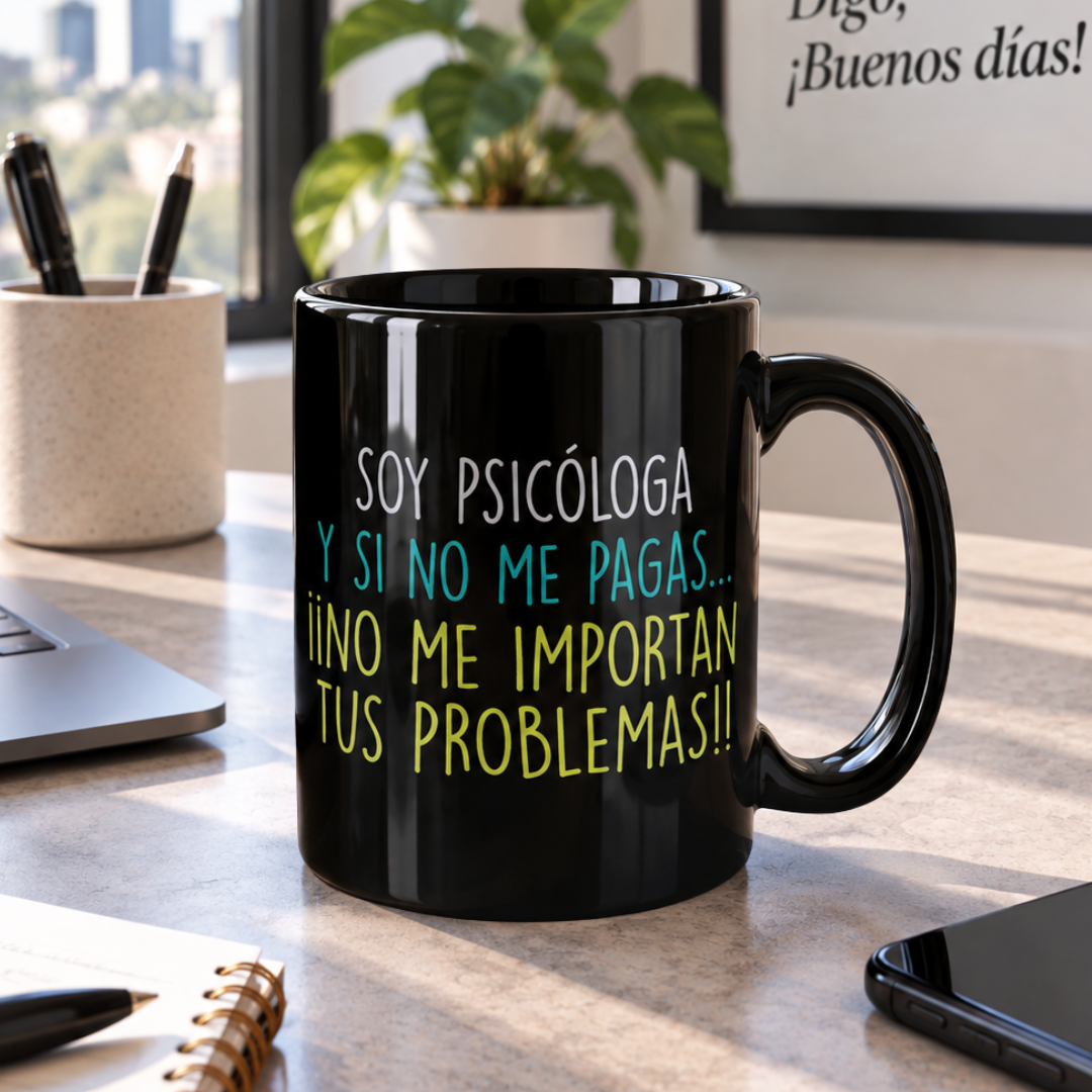 Taza Psicóloga Si no me pagas... ¡no me importan tus problemas!
