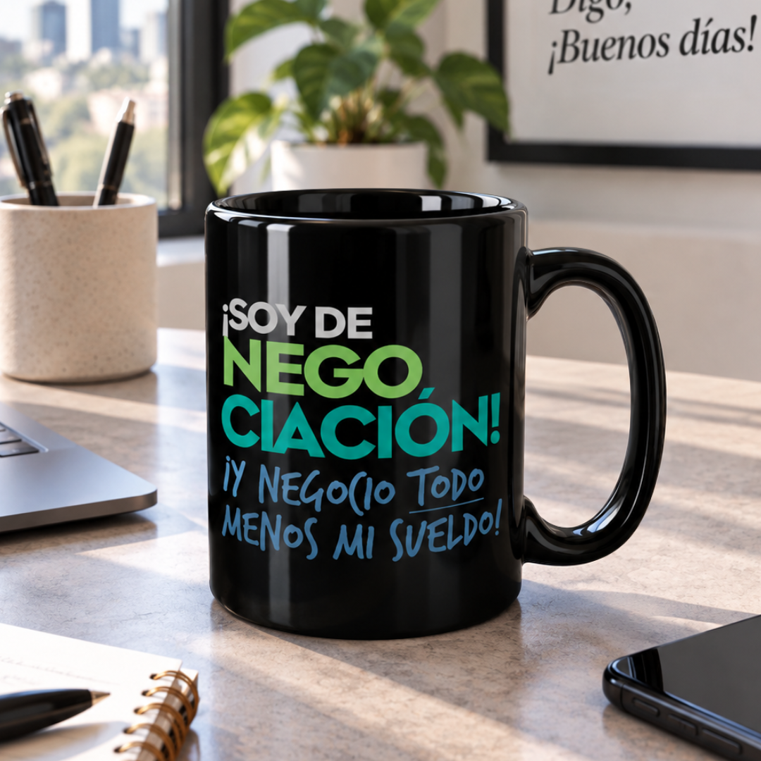 Taza ¡Soy de Negociación! ¡Y negocio todo menos mi sueldo!