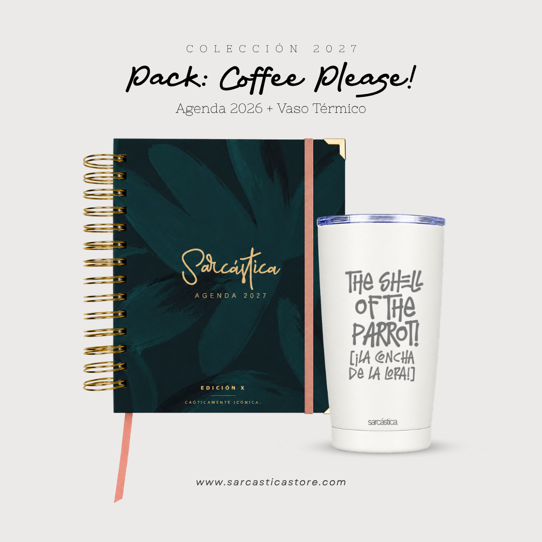 Pack Agenda: Coffee Please! (Agenda Sarcástica 2027 + Vaso Térmico) (PREVENTA)