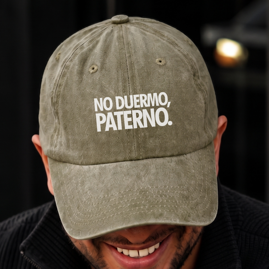 Gorra Washed l Papá - No duermo, paterno