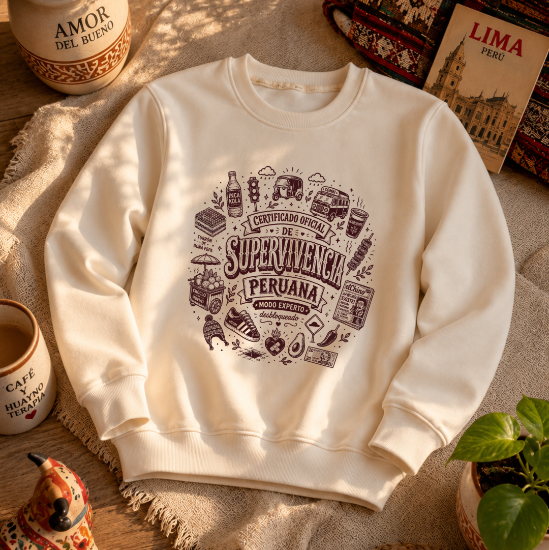 Polera Certificado Oficial de Supervivencia Peruana