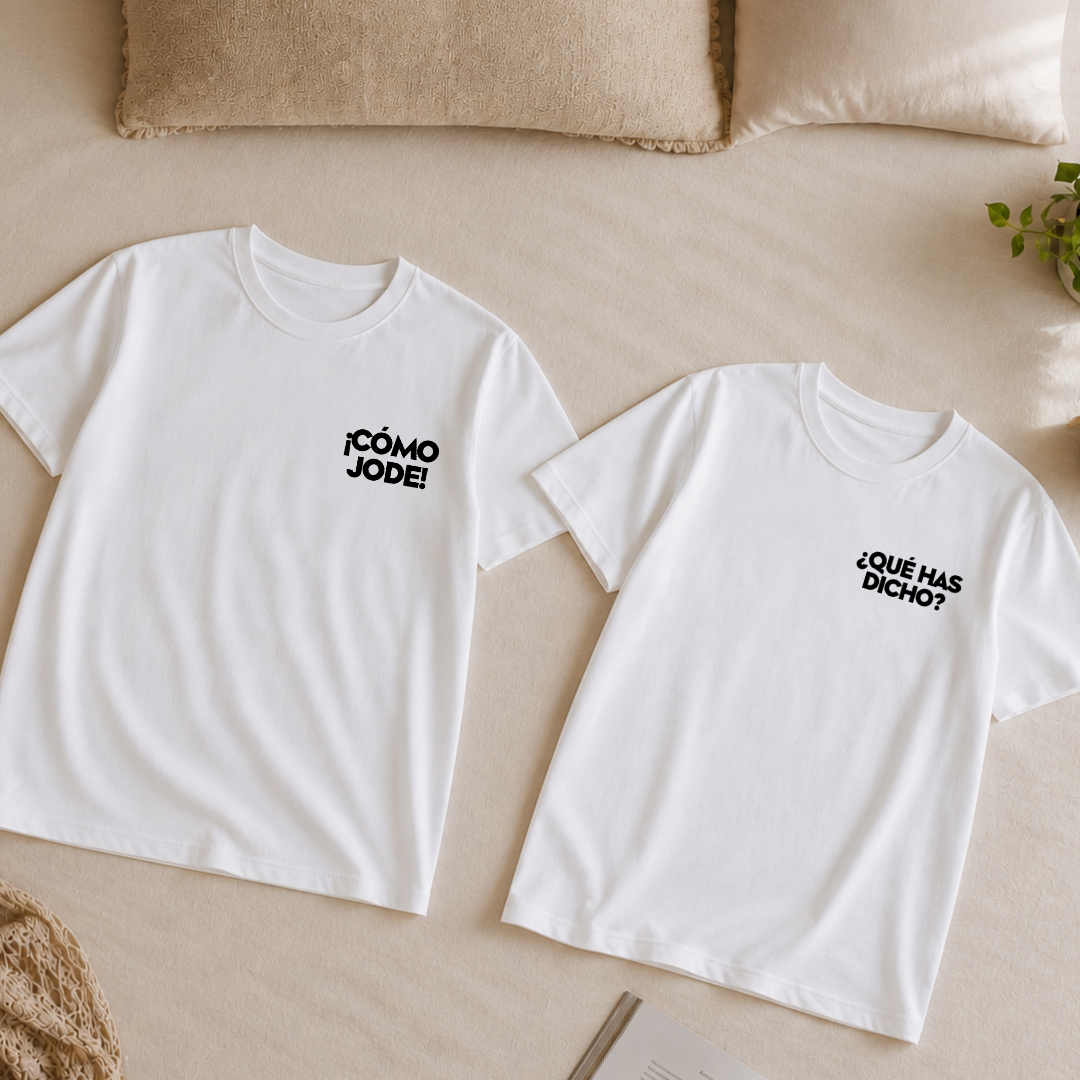 Polos Match Pareja "¡Cómo jode! - ¿Qué has dicho?"