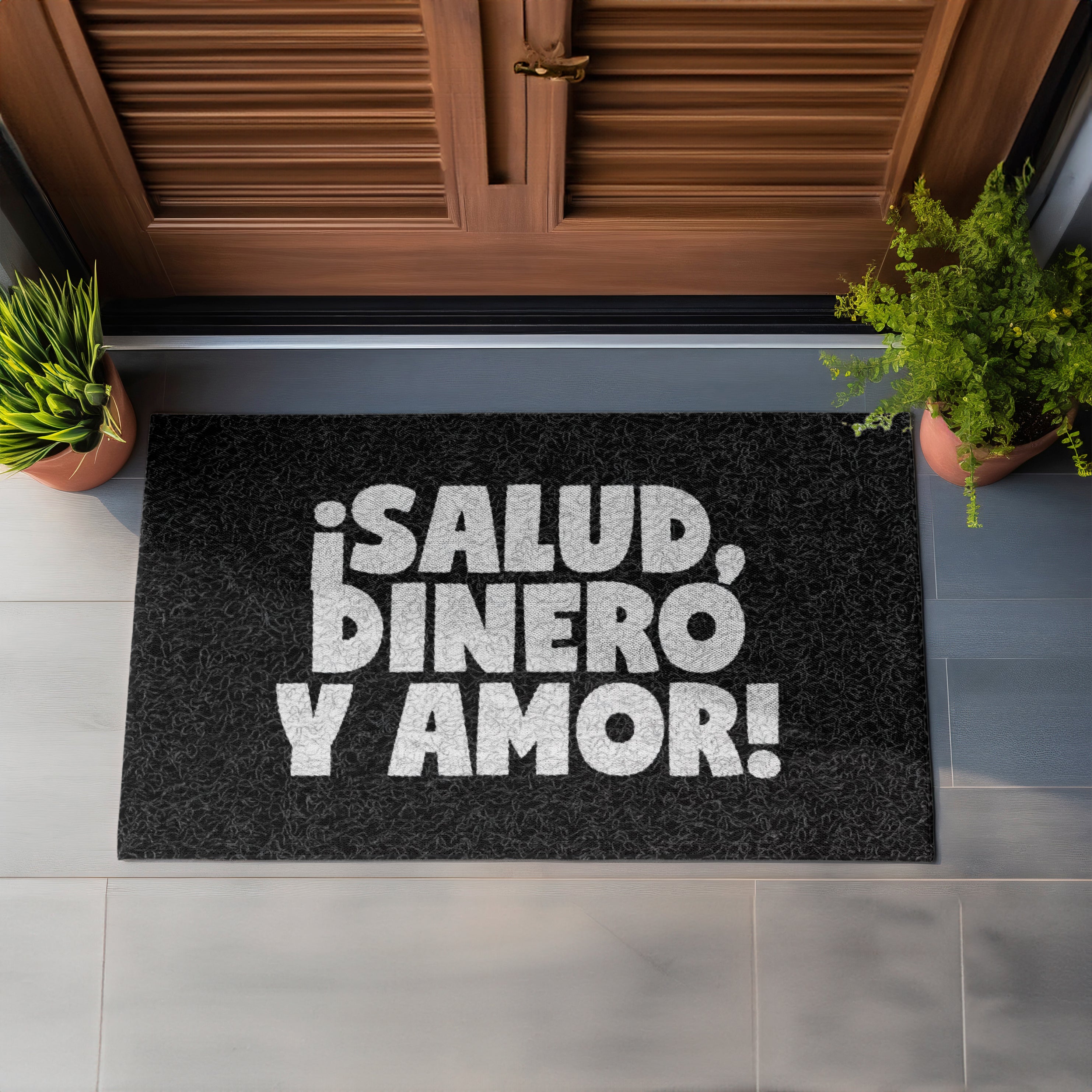 Felpudo ¡Salud, dinero y amor!