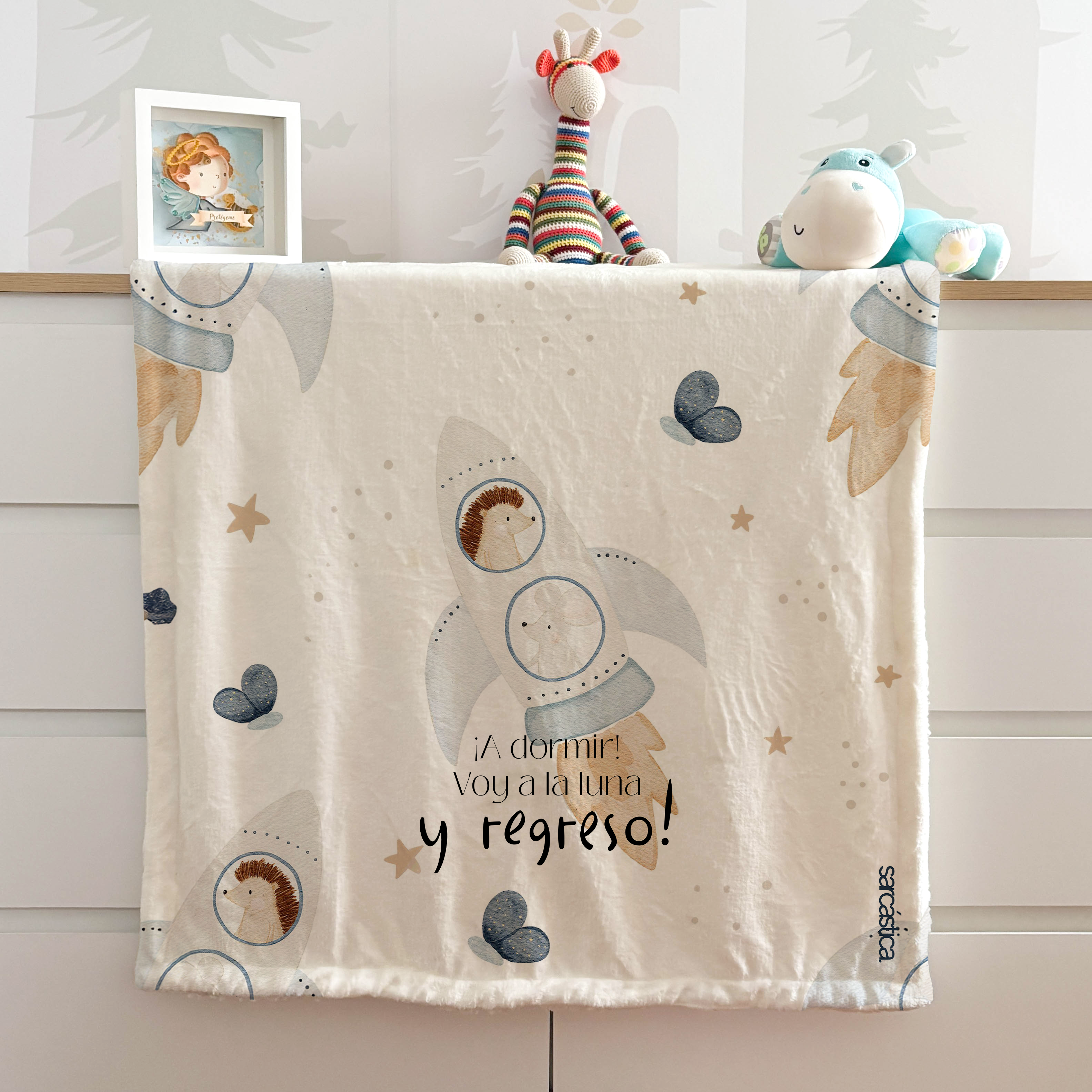 Manta de Bebé - ¡A dormir! Voy a la luna y regreso!