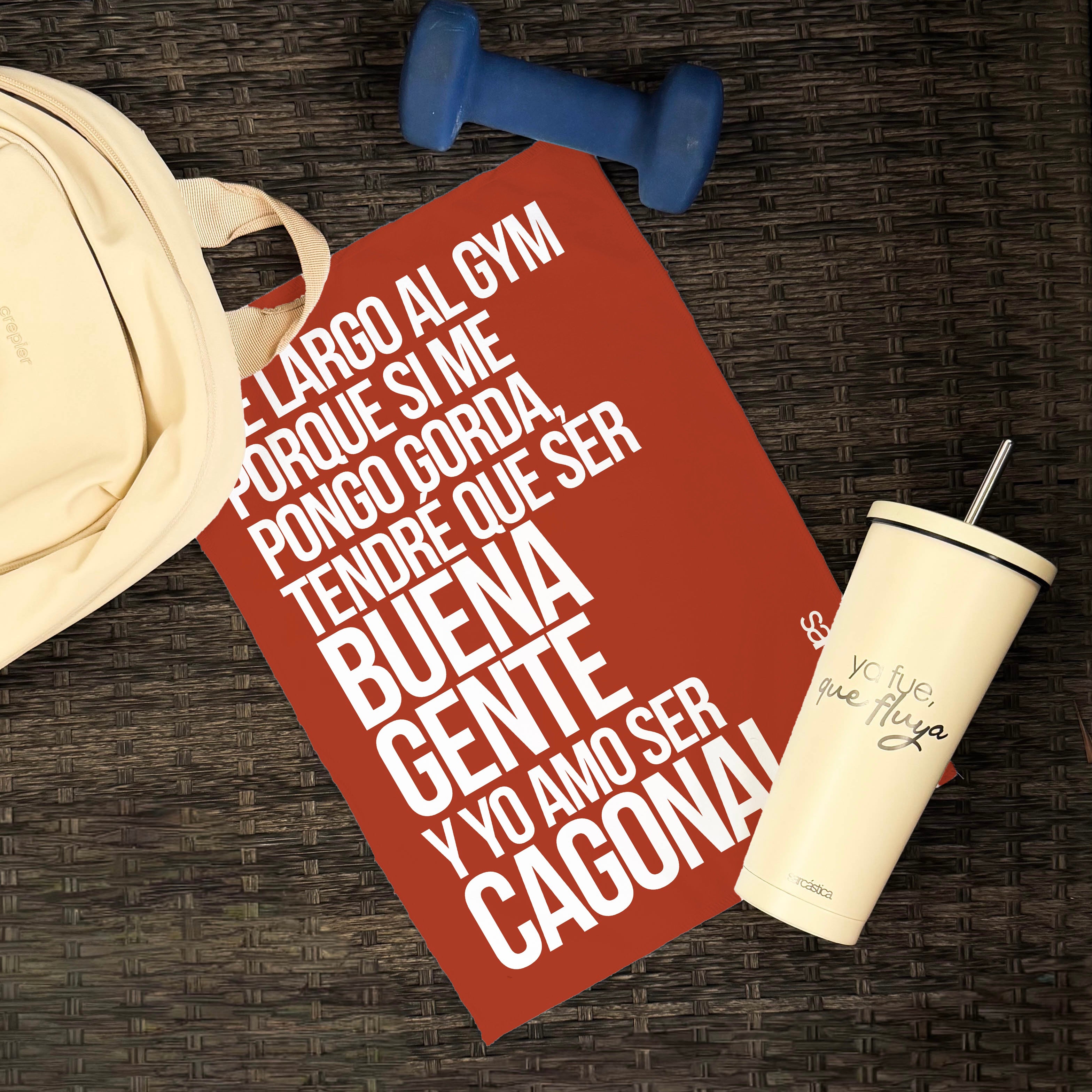 Toallita Deportiva Si me pongo gorda, tendré que ser buena gente