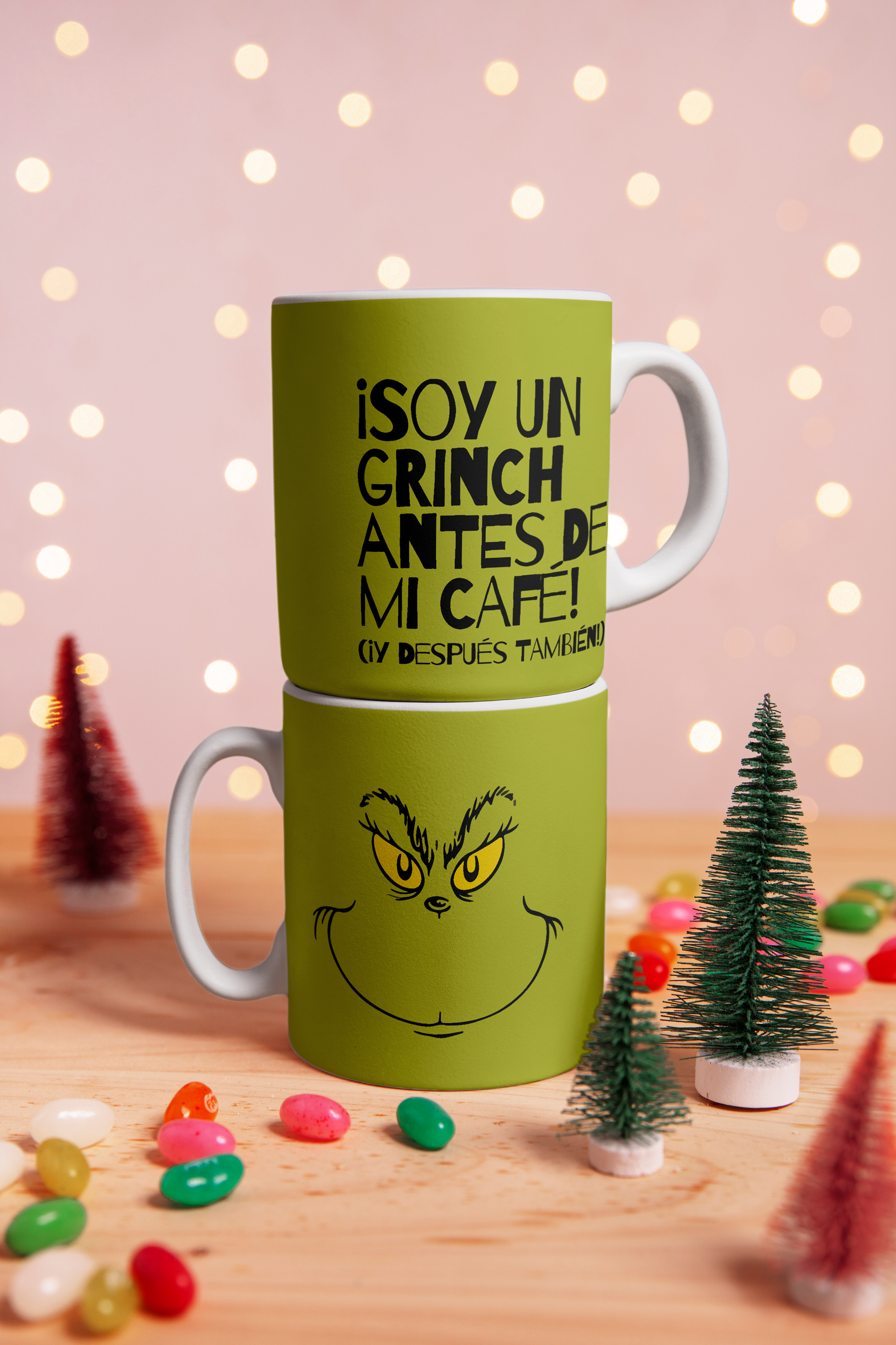 Taza Navideña - ¡Soy un Grinch antes de mi café!