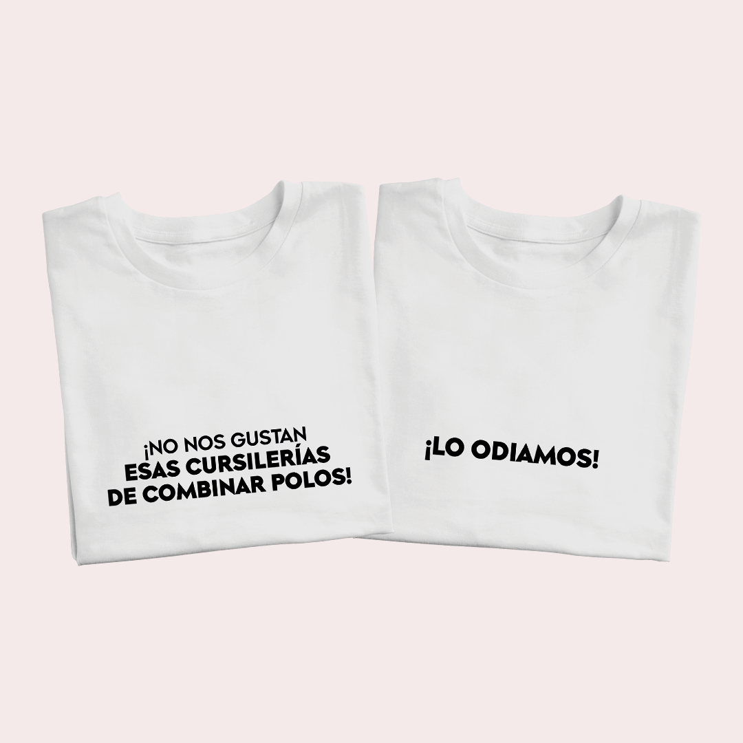 Polos Match Pareja "No nos gustan esas cursilerías"