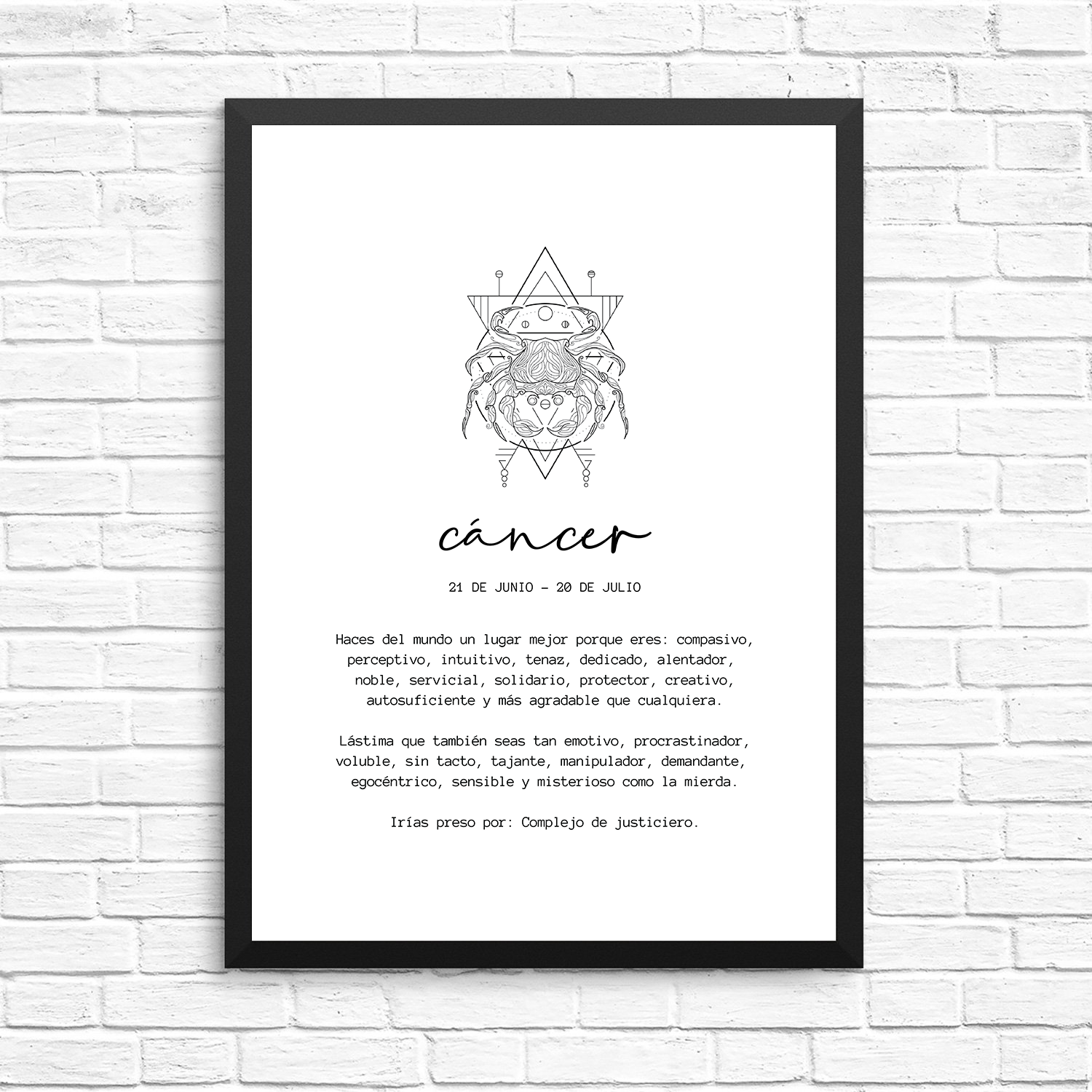 Cuadro Cáncer Hombre