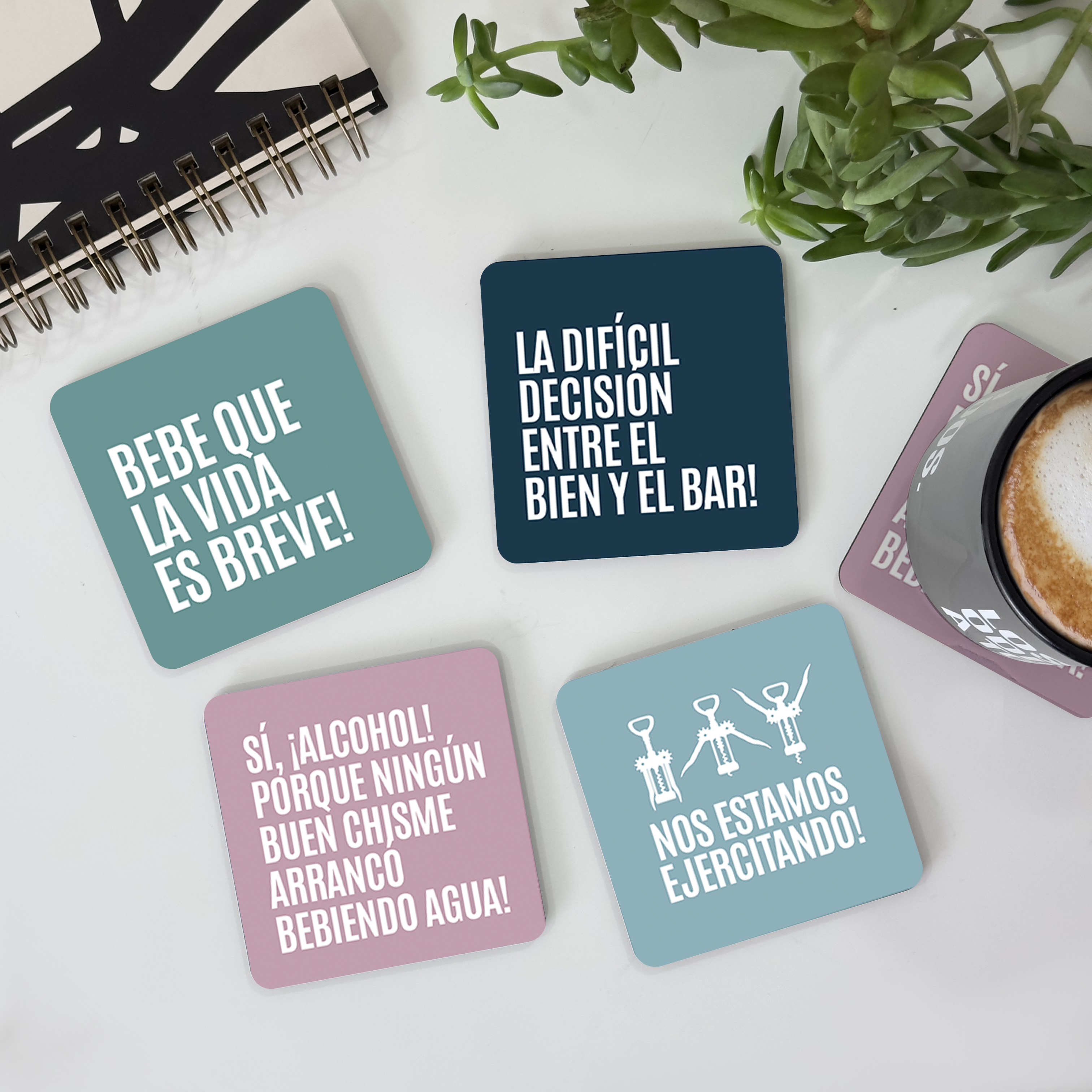 Colección Posavasos Color "Nos estamos ejercitando"