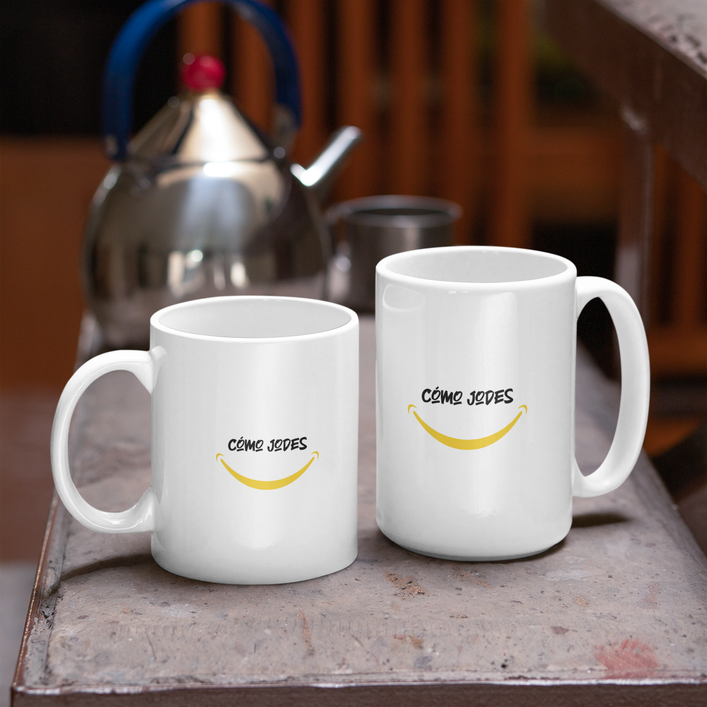 Taza Cómo Jodes Smile