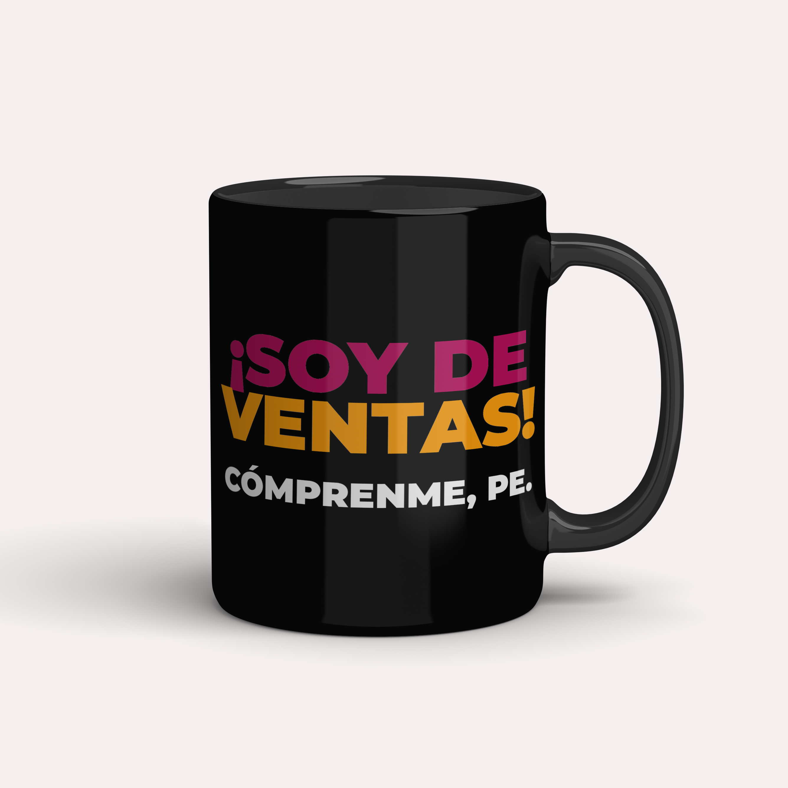 Taza ¡Soy de ventas! Cómprenme, pe.