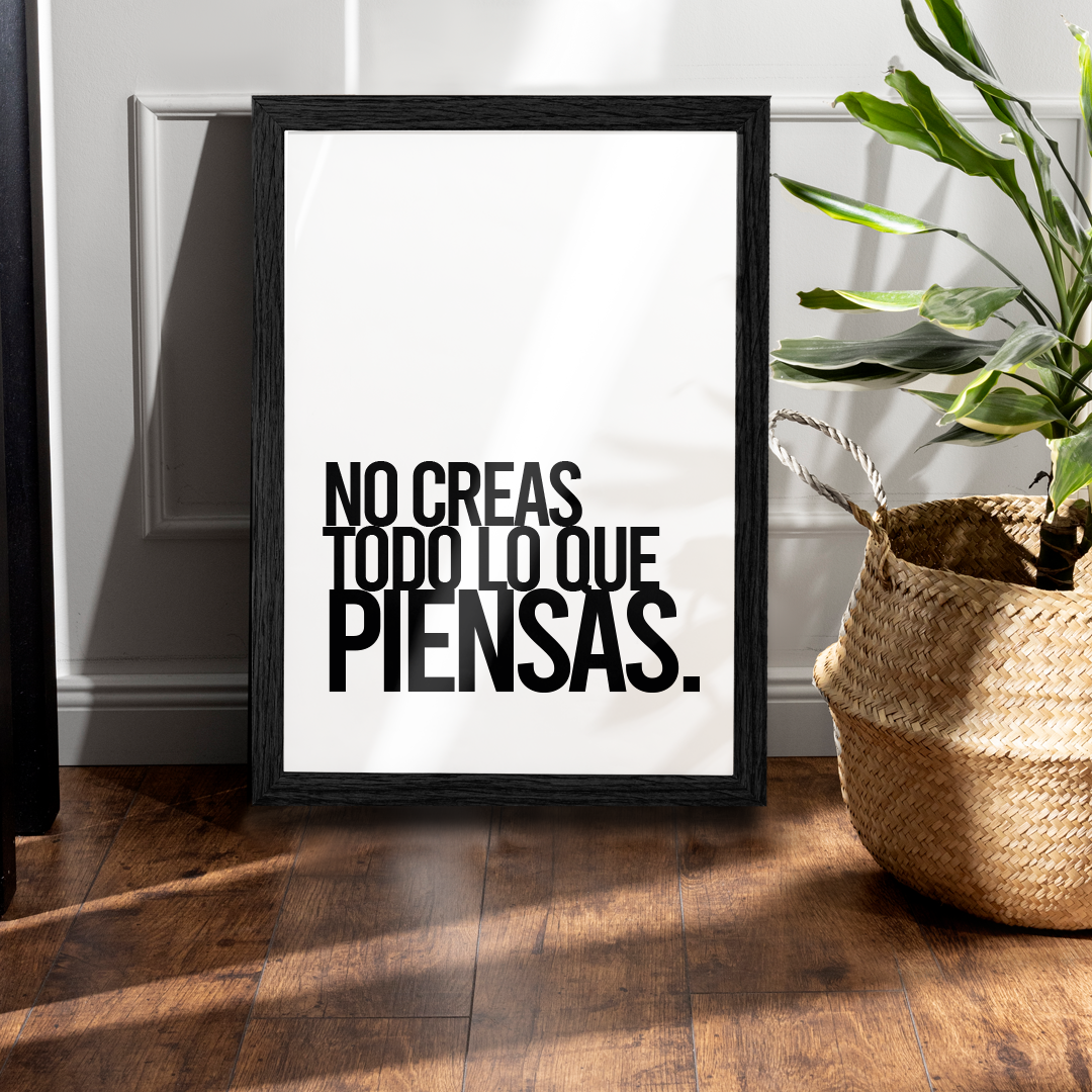 Cuadro No creas todo lo que piensas (individual)