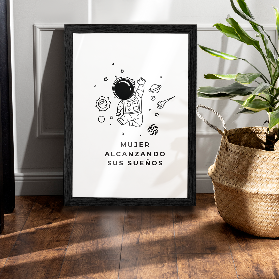 Cuadro Mujer alcanzando sus sueños