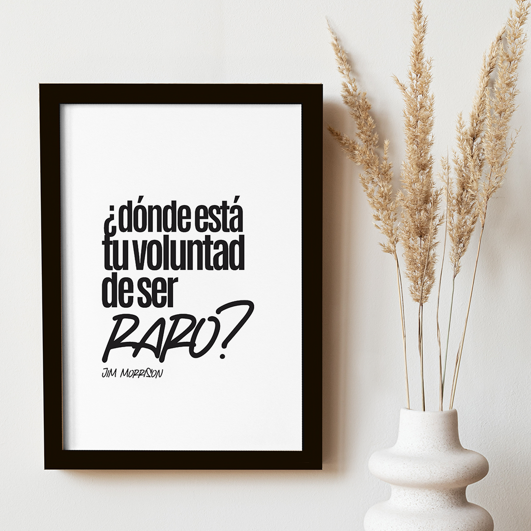 Cuadro ¿dónde está tu voluntad de ser raro?