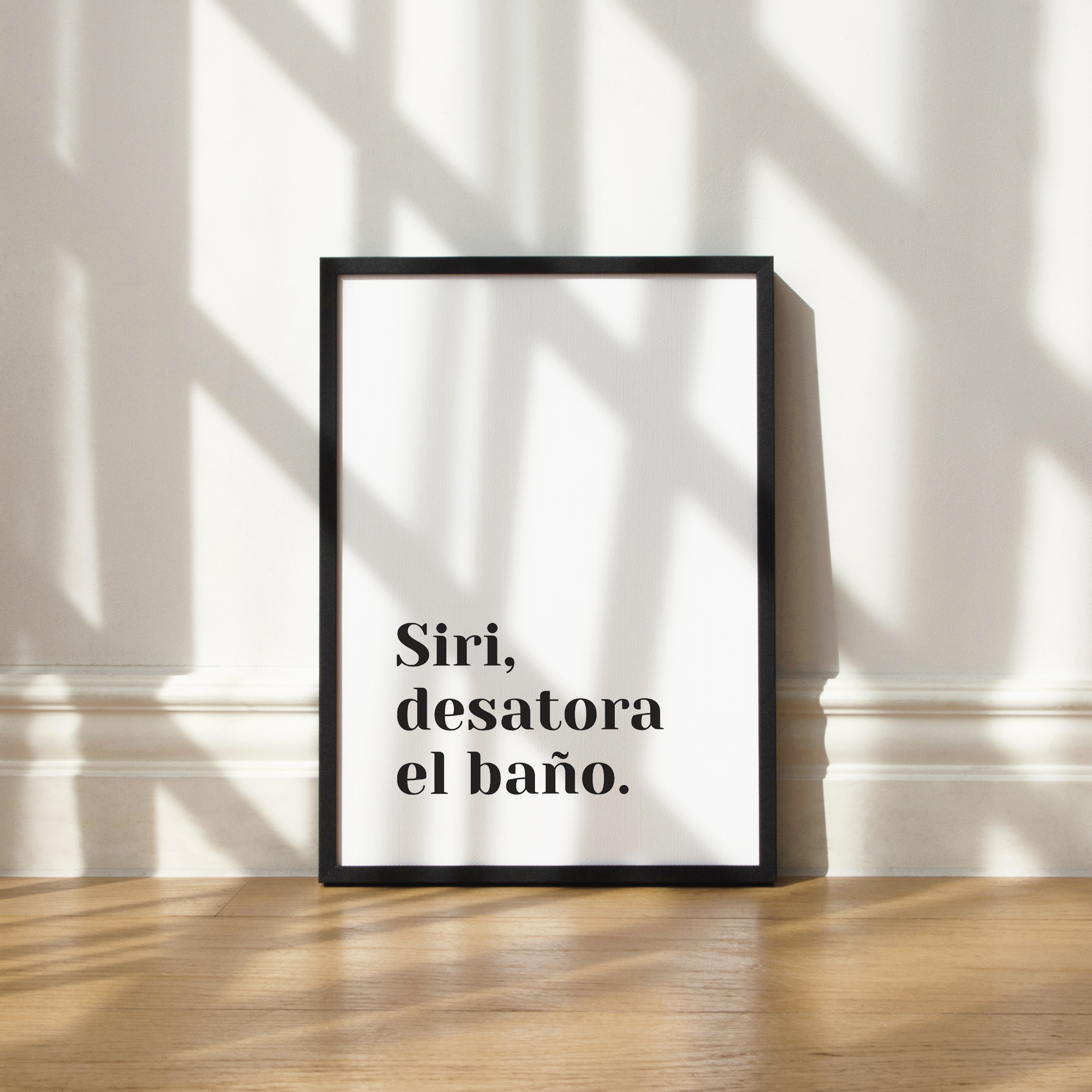 Cuadro Siri, desatora el baño