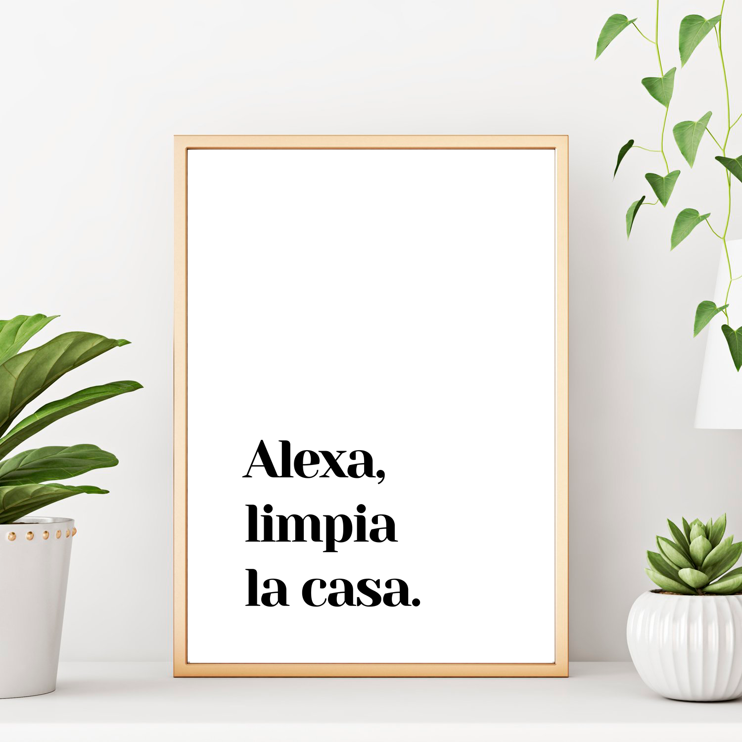 Cuadro Alexa, limpia la casa