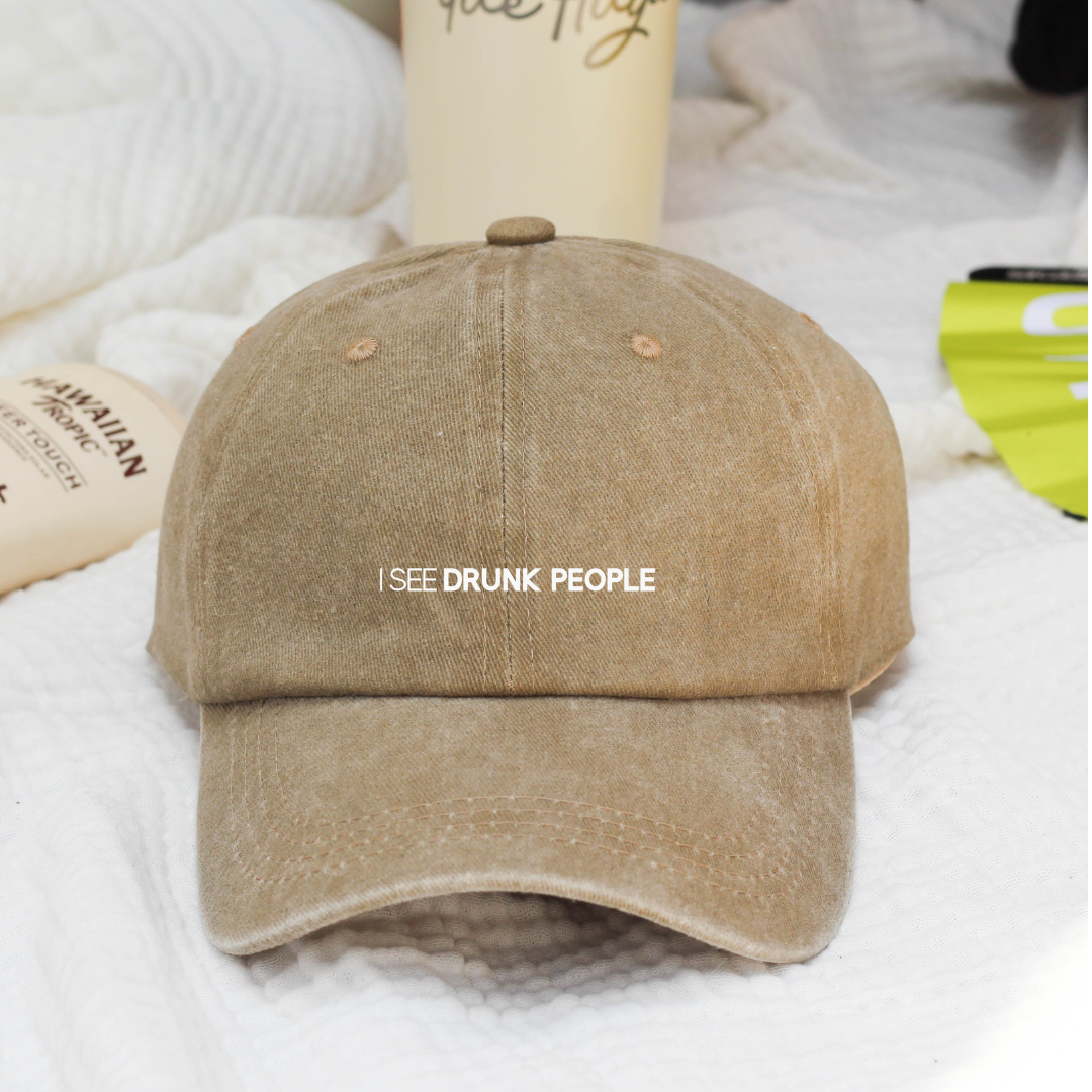 Gorra Washed - I see drunk people