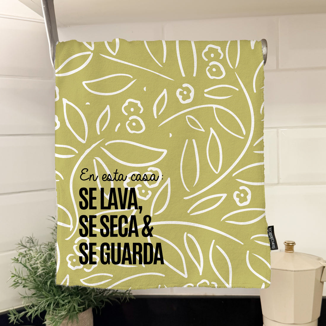 Secador -En esta casa: Se lava, Se seca &amp; Se guarda