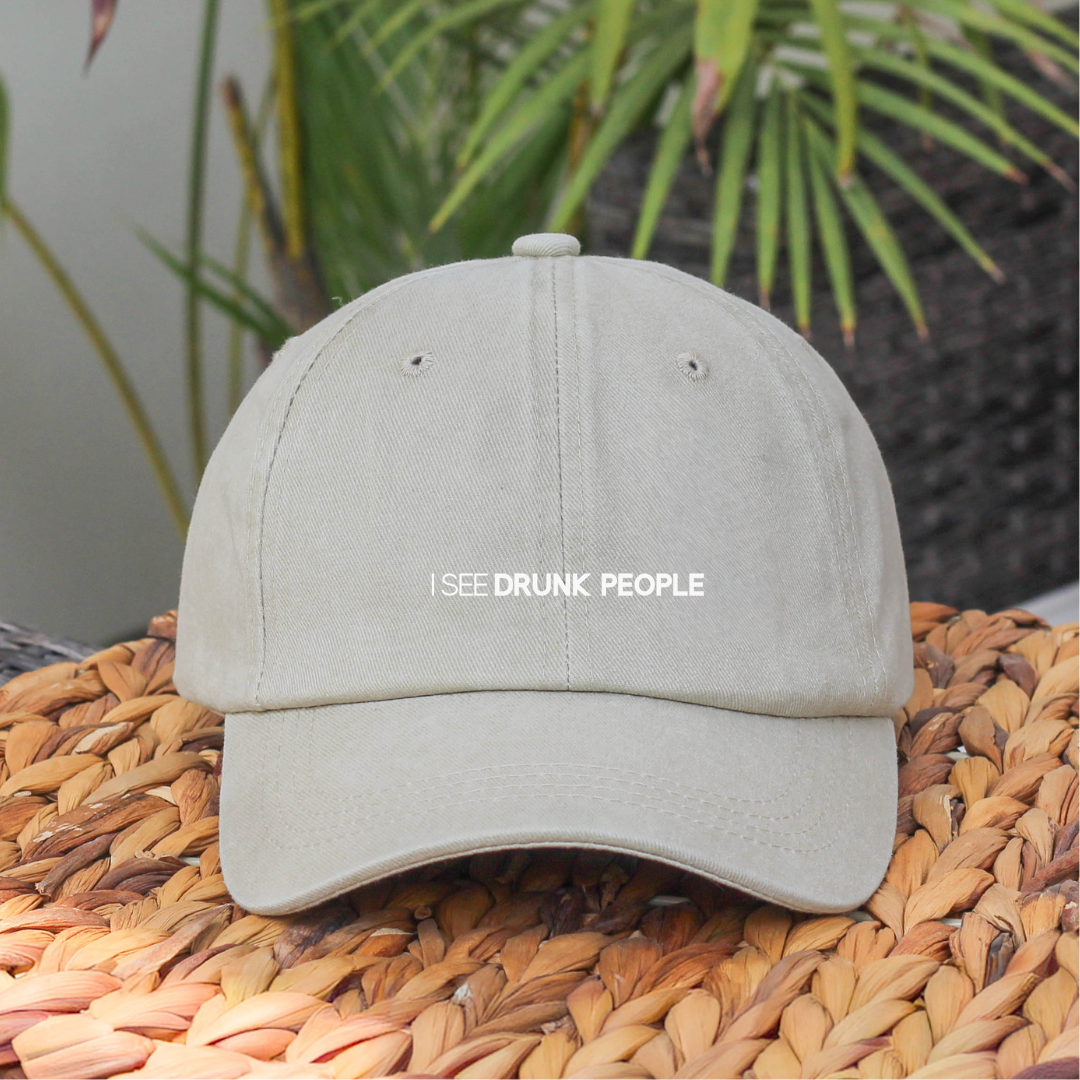 Gorra Washed - I see drunk people