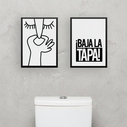 Cuadro de Baño Huele a Poto!