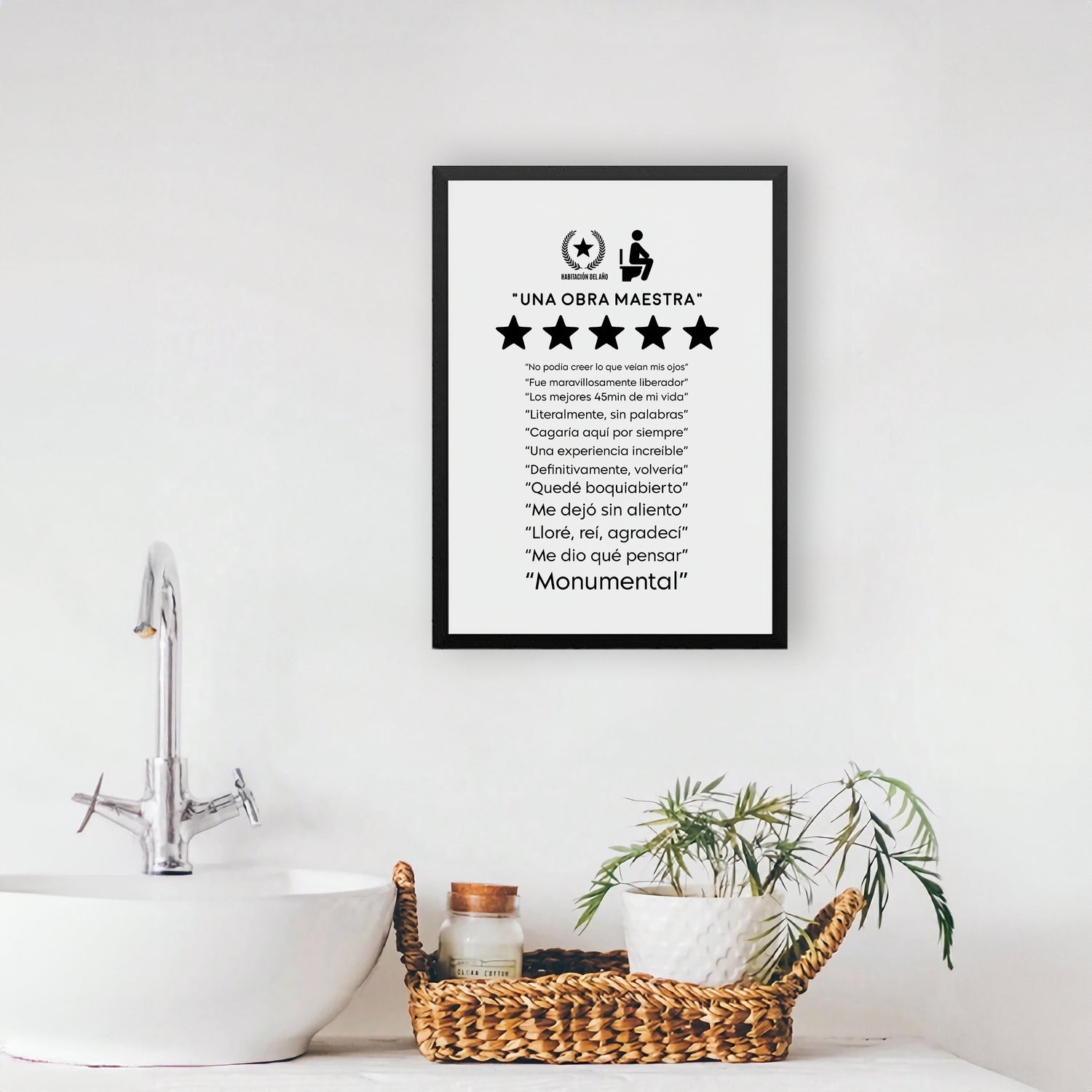 Cuadro de Baño "Una Obra Maestra"