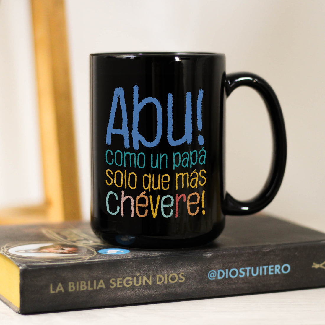 Taza Negra Papá Abu! Como un papá solo que más chévere!