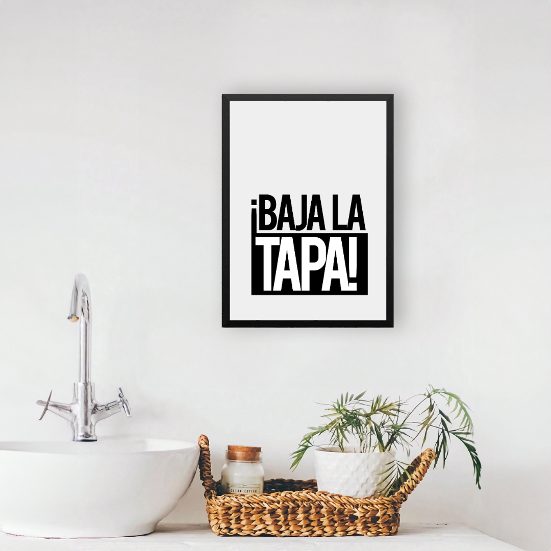 Cuadro de Baño ¡Baja la Tapa!