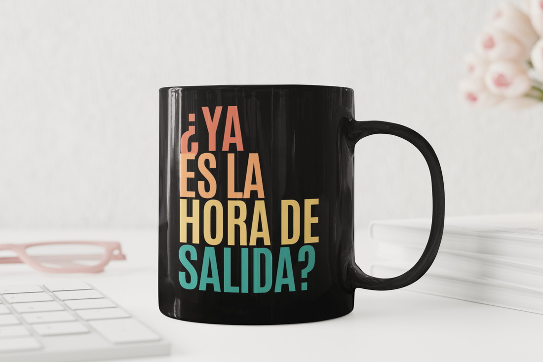 Taza ¿Ya es la hora de salida?