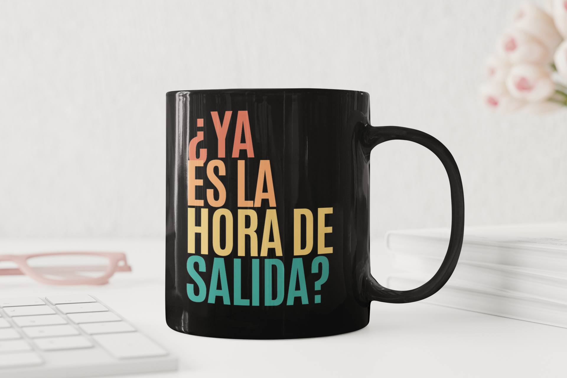 Taza ¿Ya es la hora de salida?