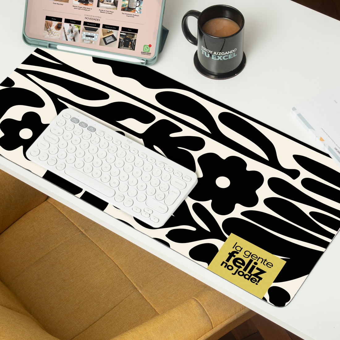 Mousepad ExtraLarge La gente feliz no jode!