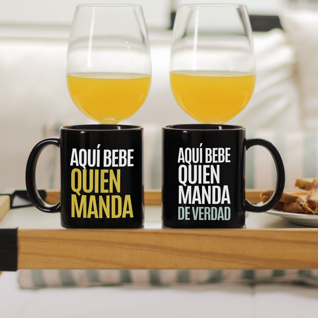 Tazas Match Aquí bebe quien manda