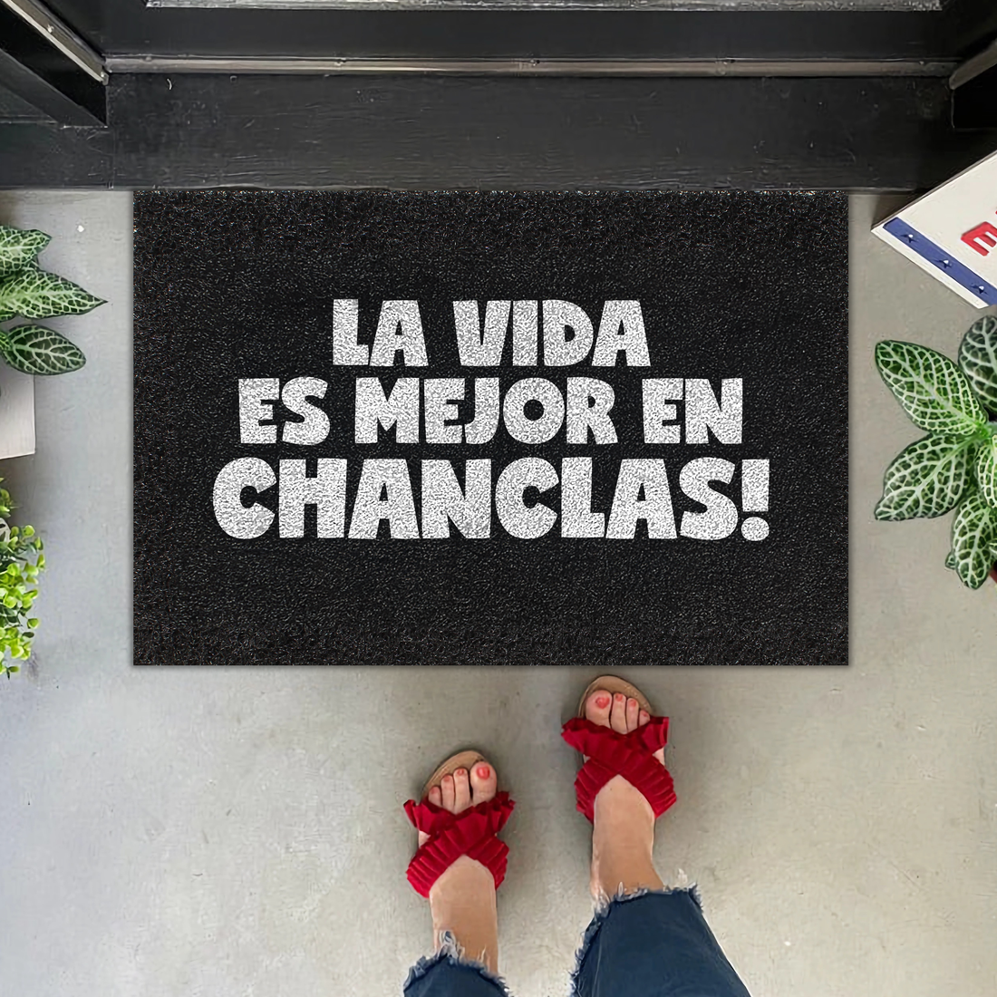 Felpudo La vida es mejor en chanclas