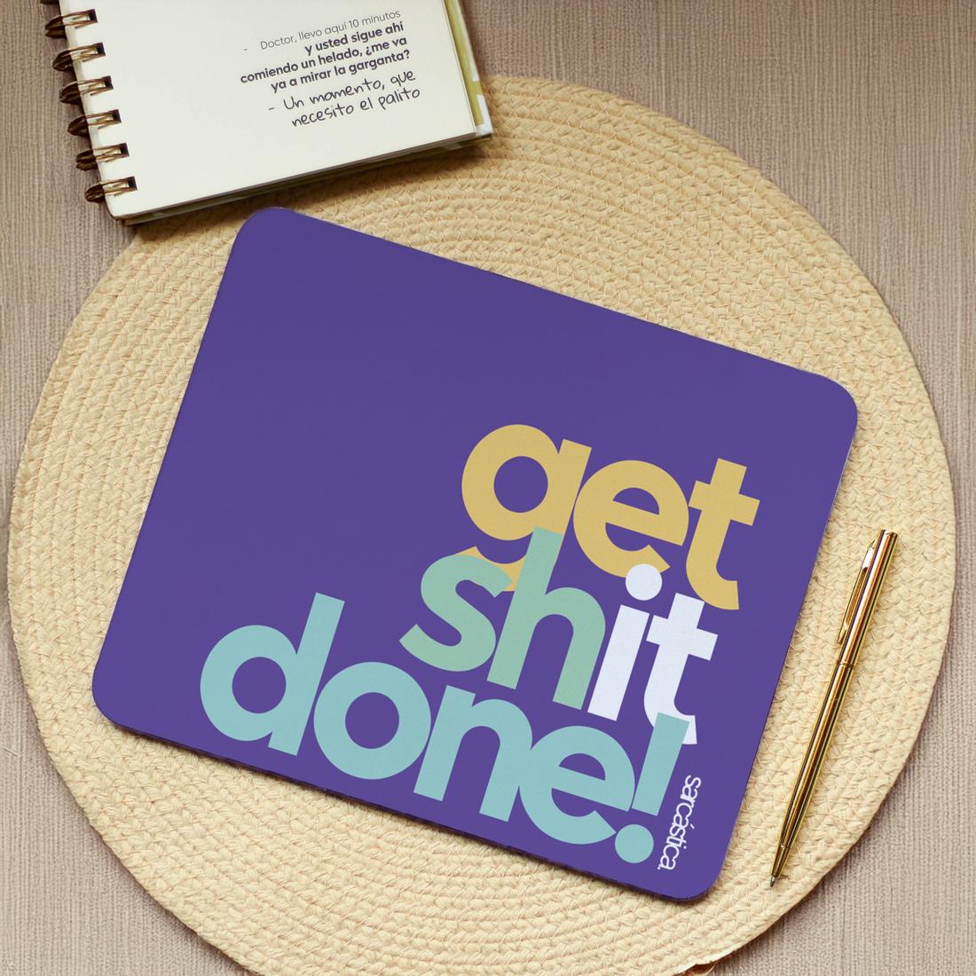 Mousepad Get Shit Done! Azul