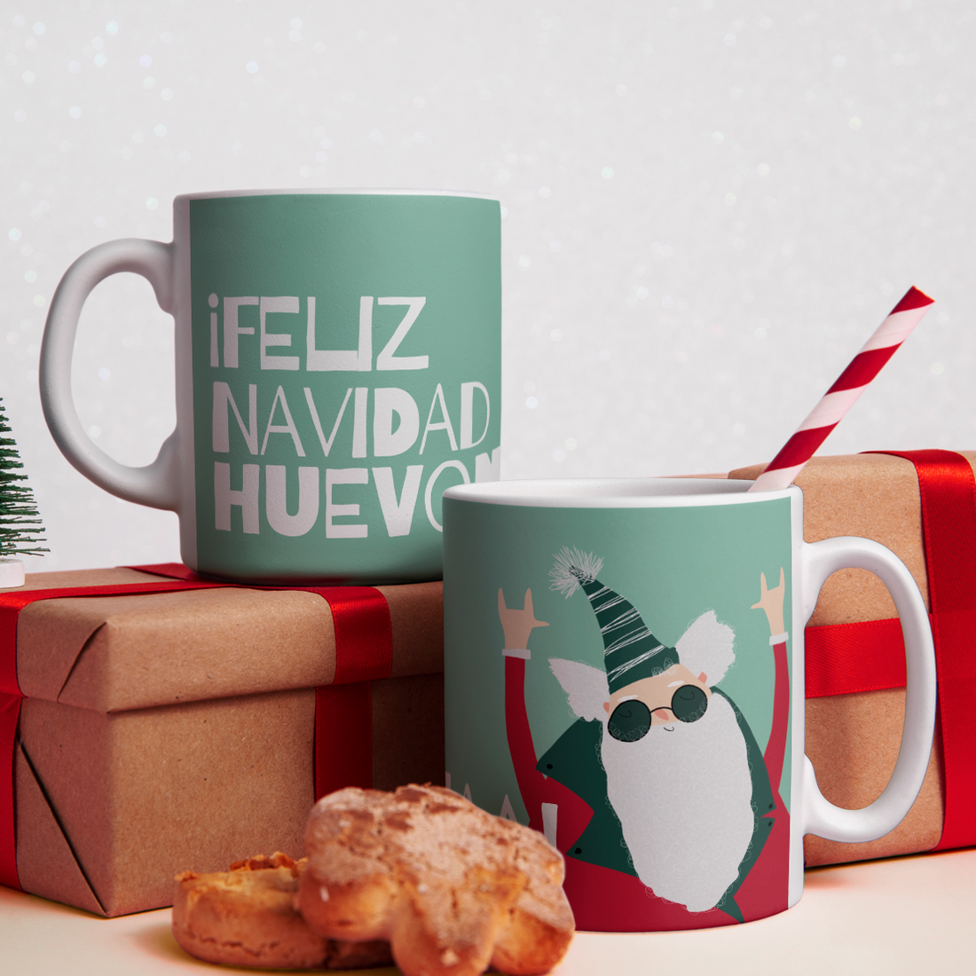Taza Navideña - ¡Feliz Navidad Huevonaa!