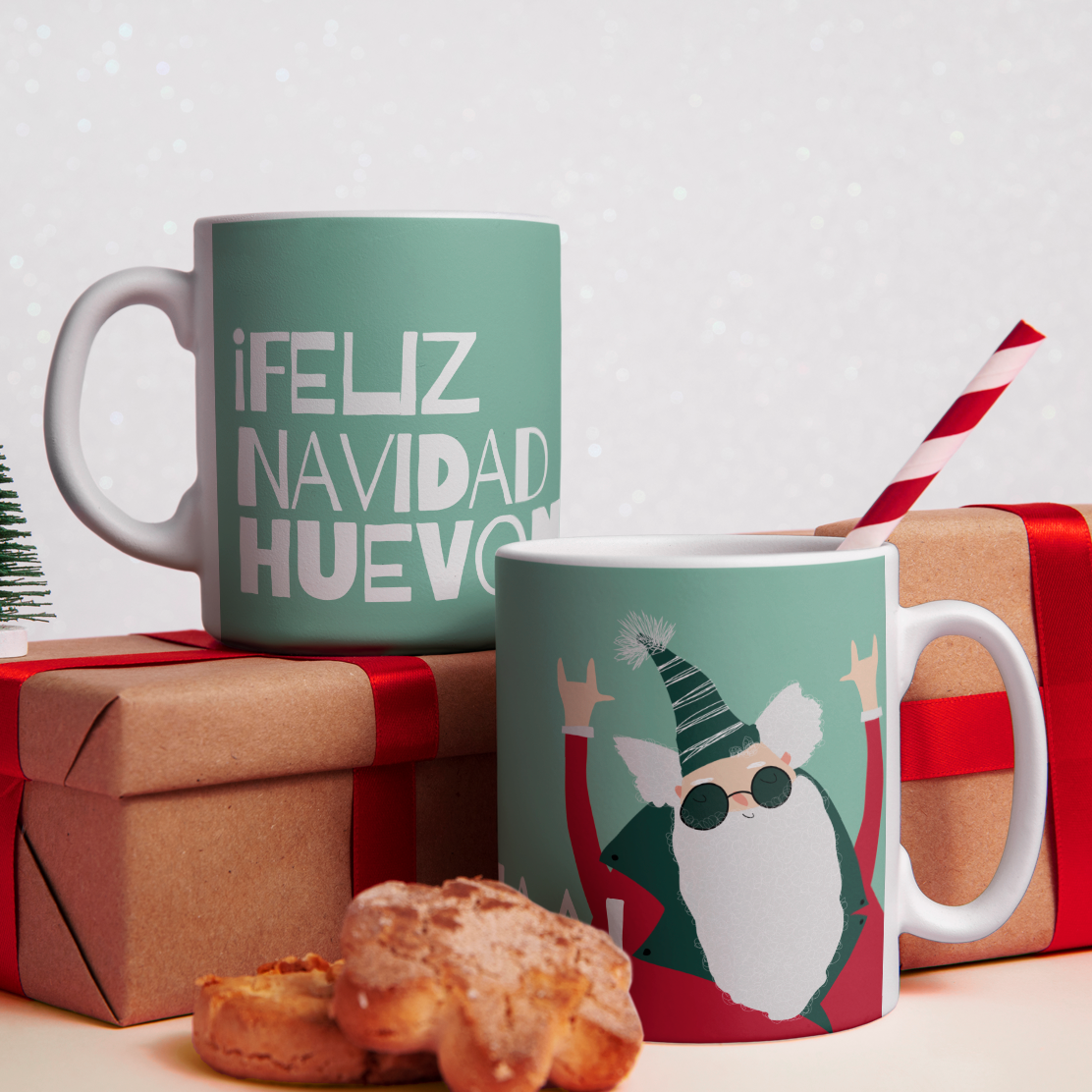 Taza Navideña - ¡Feliz Navidad Huevonaa!