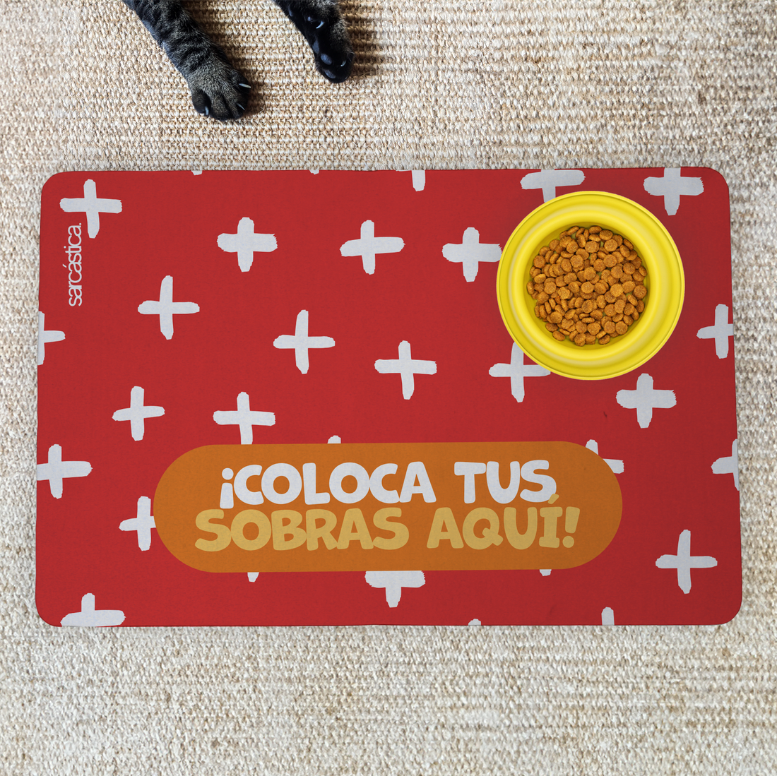 Tapete de Comida Mascotas ¡Coloca tus sobras aquí!