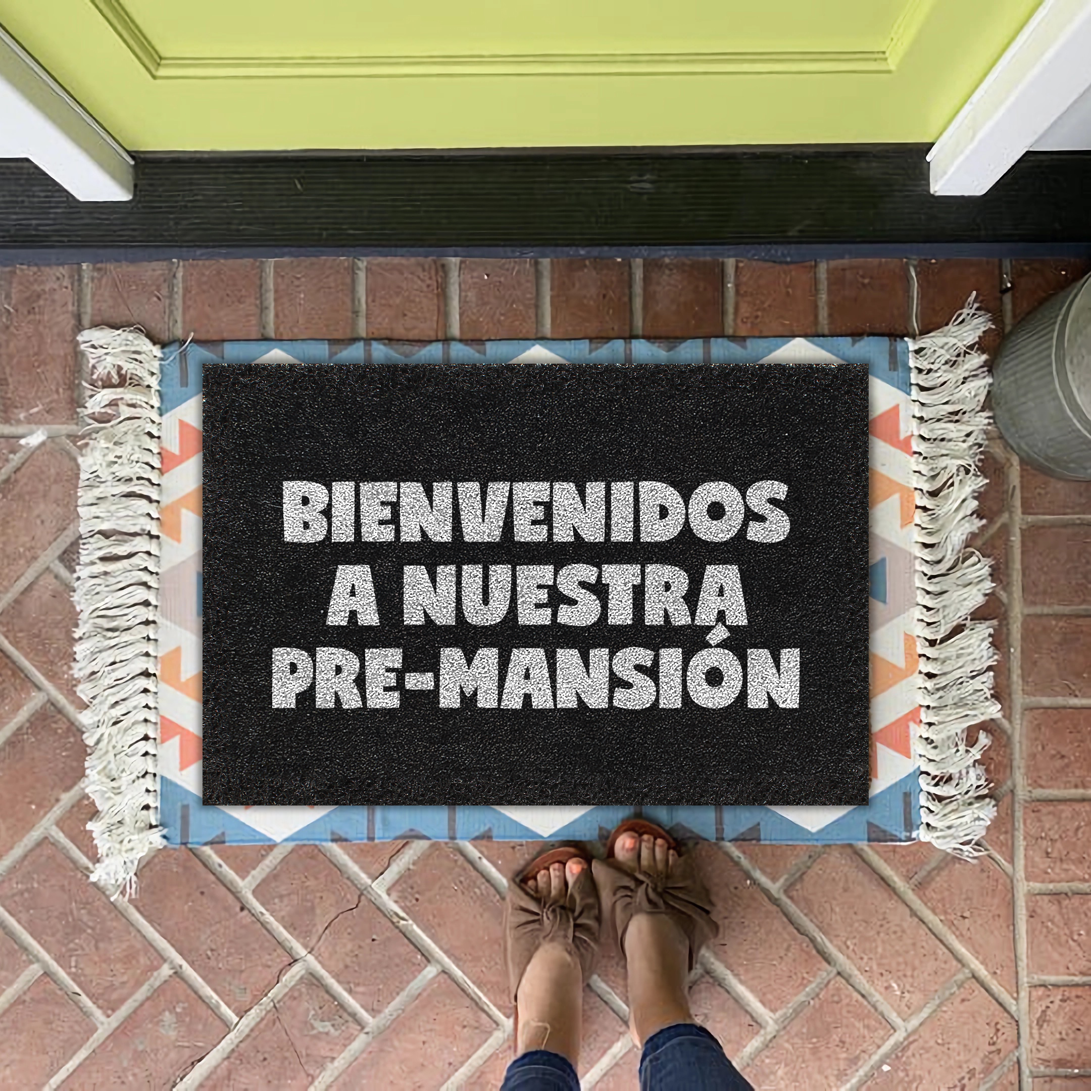 Felpudo Bienvenidos a nuestra pre-mansión