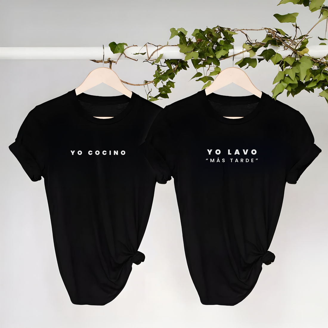 Polos Match Pareja  "Yo cocino - Yo lavo más tarde"