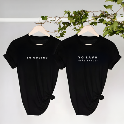 Polos Match Pareja  "Yo cocino - Yo lavo más tarde"