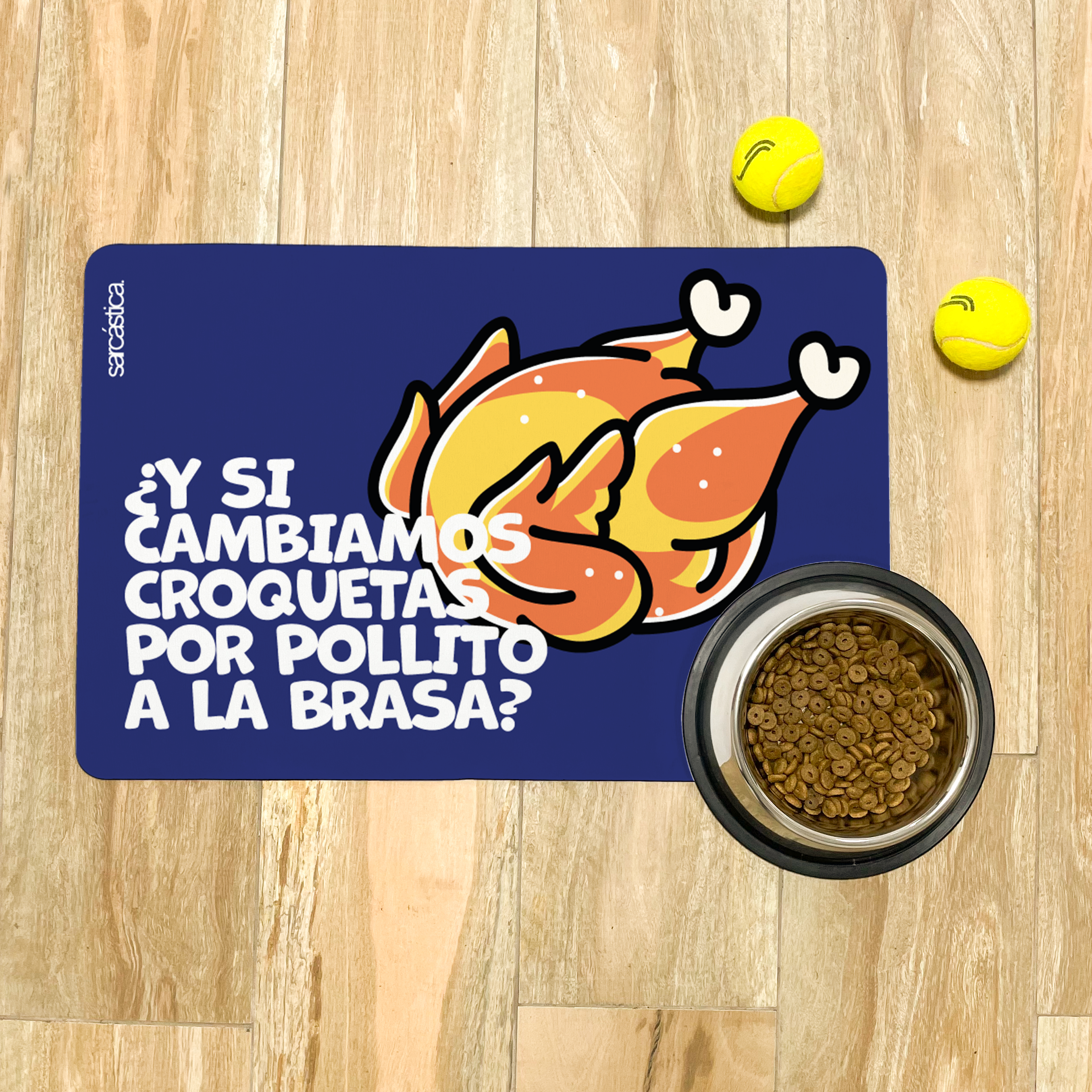 Tapete de Comida Mascotas ¿Y si cambiamos croquetas por pollito a la brasa?