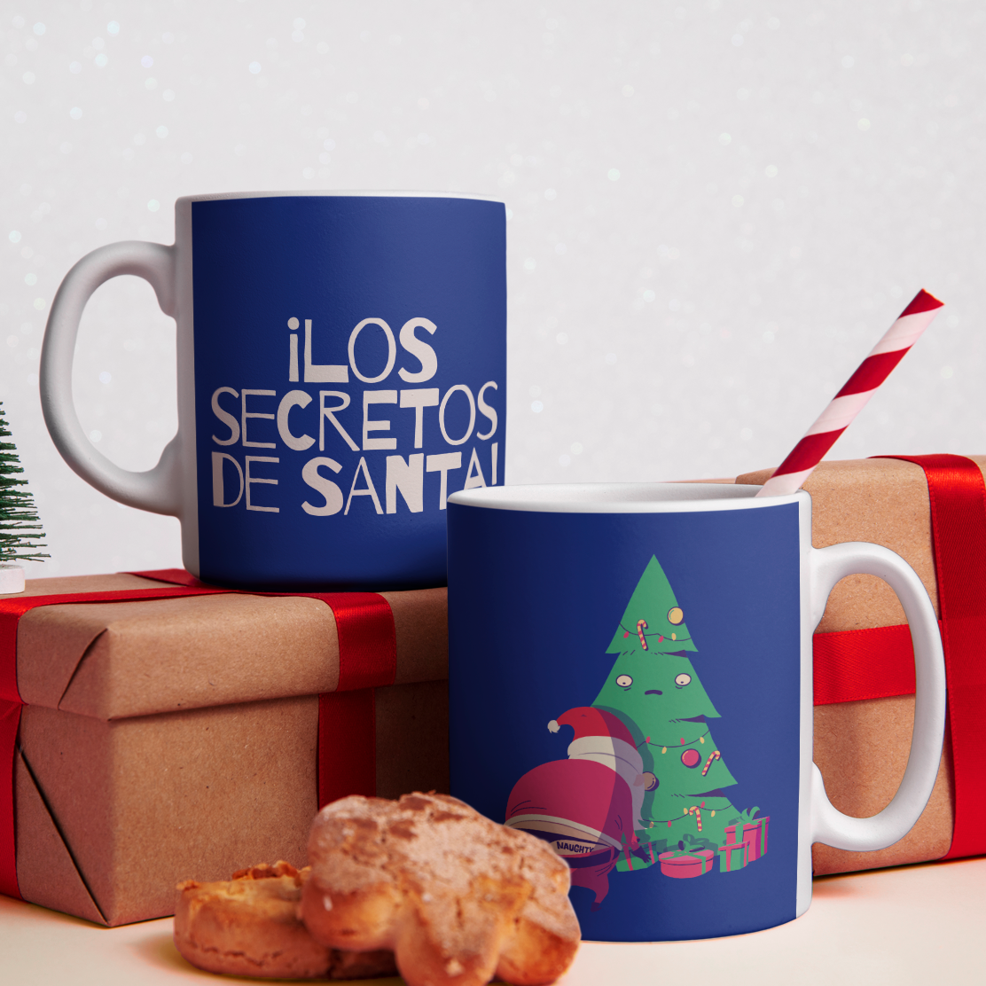 Taza Navideña - ¡Los Secretos de Santa!