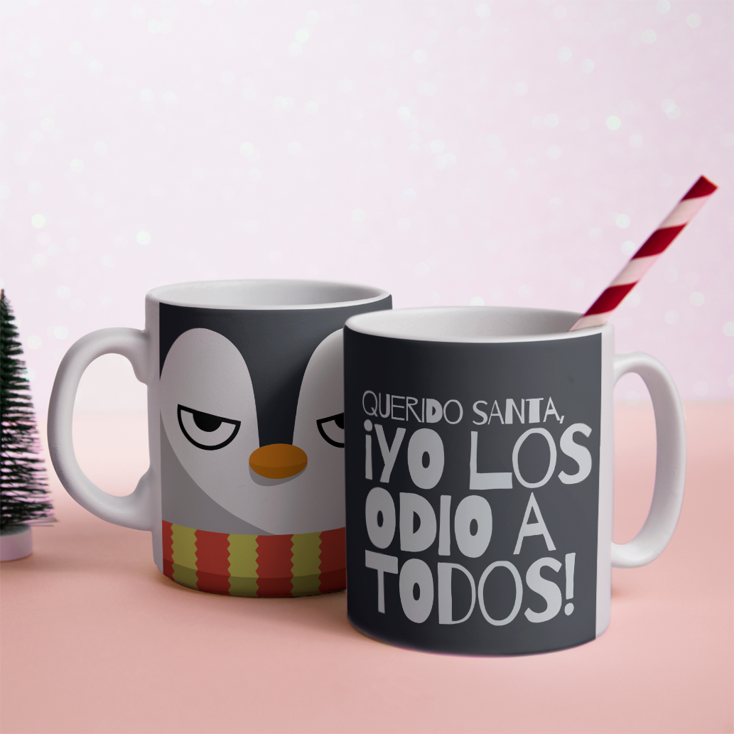 Taza Navideña - Querido Santa ¡Yo los odio a todos!