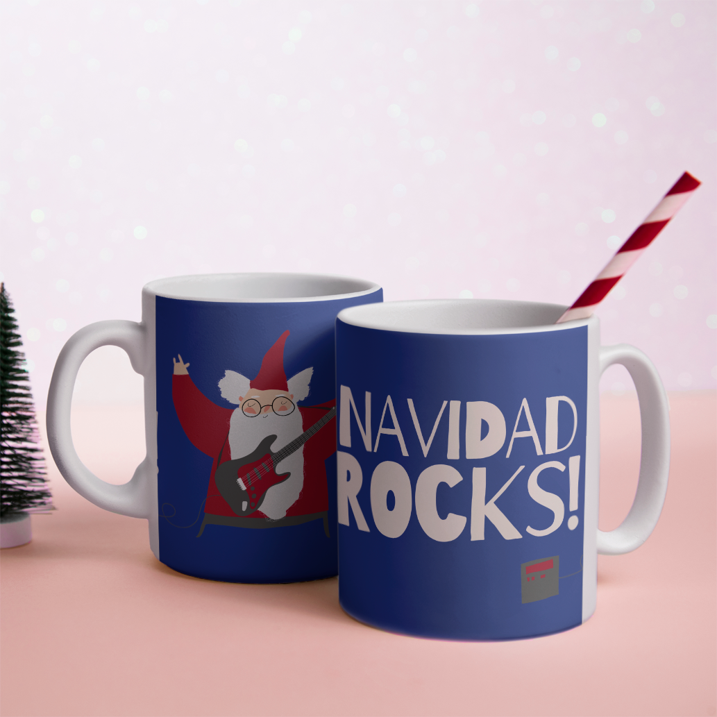 Taza Navideña - Navidad Rocks!