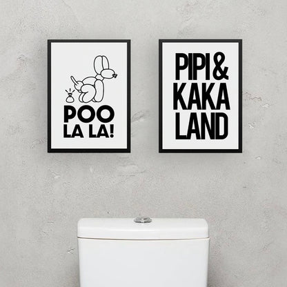 Cuadro de Baño Poo La La!